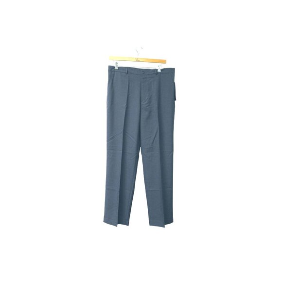 NWT Perry Ellis Mens Dress Pants 36x34 Navy Polyester Work Office Casual - Picture 2 of 15